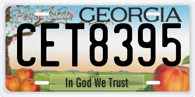 GA license plate CET8395