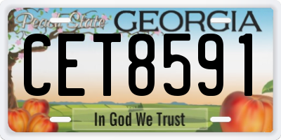 GA license plate CET8591