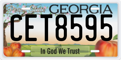 GA license plate CET8595