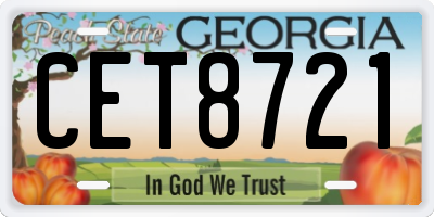 GA license plate CET8721