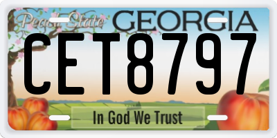 GA license plate CET8797
