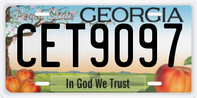 GA license plate CET9097