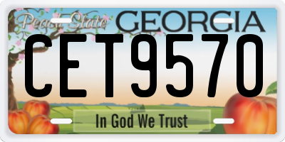 GA license plate CET9570