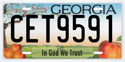 GA license plate CET9591