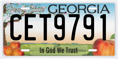 GA license plate CET9791