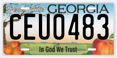 GA license plate CEU0483