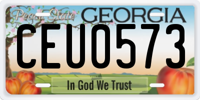 GA license plate CEU0573