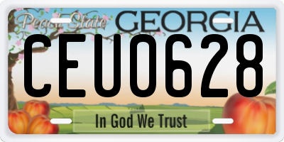 GA license plate CEU0628