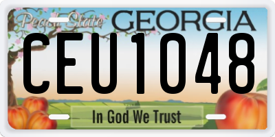 GA license plate CEU1048