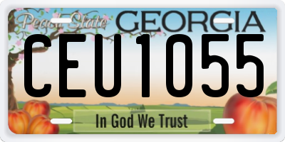 GA license plate CEU1055
