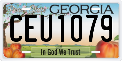 GA license plate CEU1079