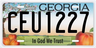 GA license plate CEU1227