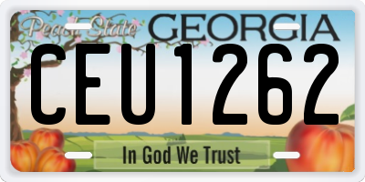 GA license plate CEU1262