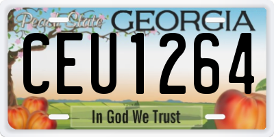 GA license plate CEU1264