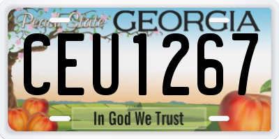 GA license plate CEU1267