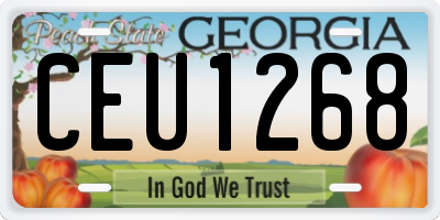 GA license plate CEU1268