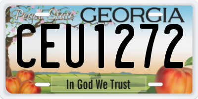 GA license plate CEU1272