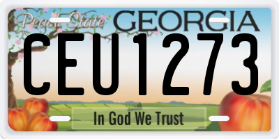 GA license plate CEU1273
