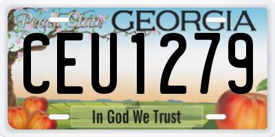 GA license plate CEU1279