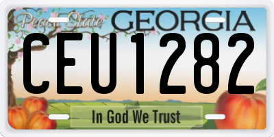 GA license plate CEU1282