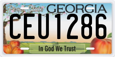 GA license plate CEU1286