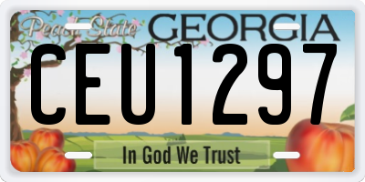 GA license plate CEU1297