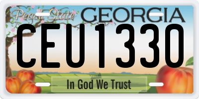 GA license plate CEU1330