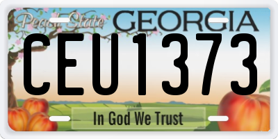 GA license plate CEU1373