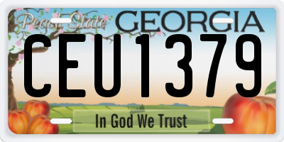GA license plate CEU1379