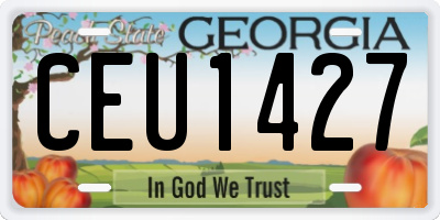 GA license plate CEU1427