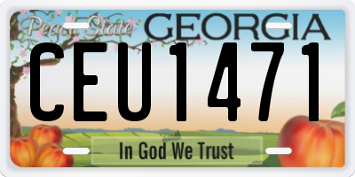 GA license plate CEU1471
