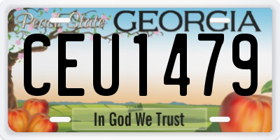 GA license plate CEU1479