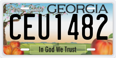 GA license plate CEU1482