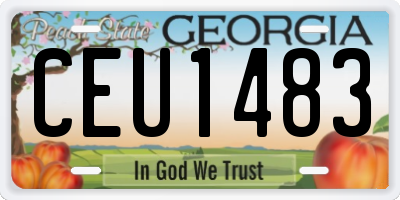GA license plate CEU1483