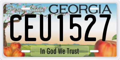 GA license plate CEU1527