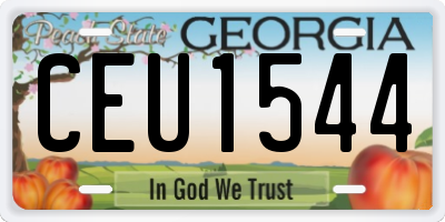GA license plate CEU1544