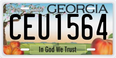 GA license plate CEU1564