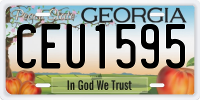 GA license plate CEU1595