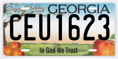GA license plate CEU1623
