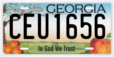 GA license plate CEU1656