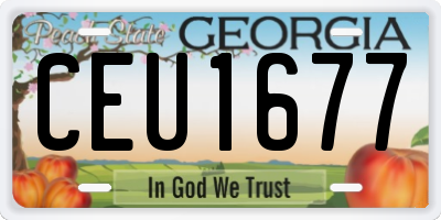 GA license plate CEU1677
