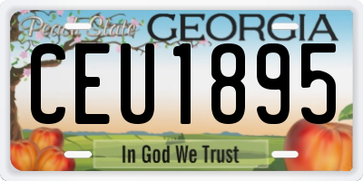 GA license plate CEU1895