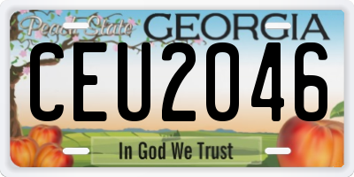 GA license plate CEU2046