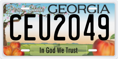 GA license plate CEU2049