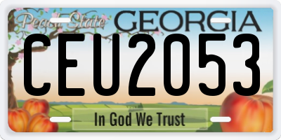 GA license plate CEU2053