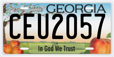 GA license plate CEU2057