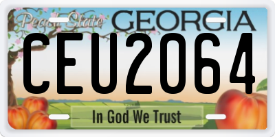 GA license plate CEU2064