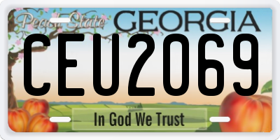 GA license plate CEU2069