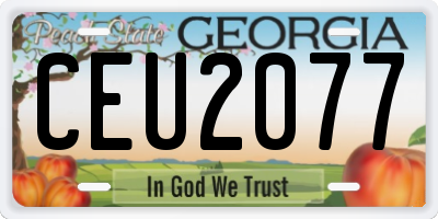 GA license plate CEU2077