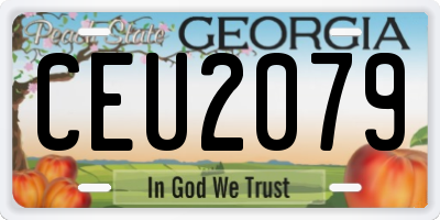 GA license plate CEU2079
